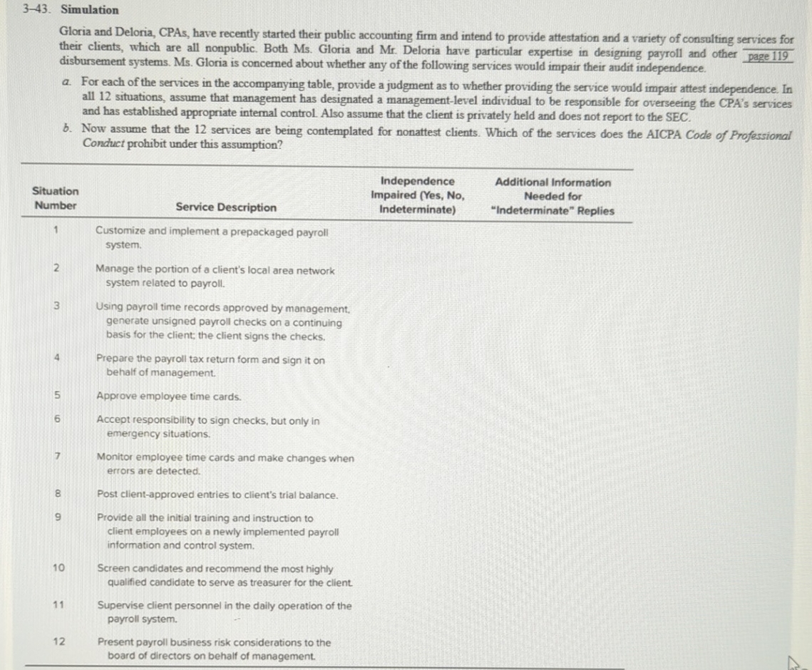  ***Please answer both part A and B- using the attached table