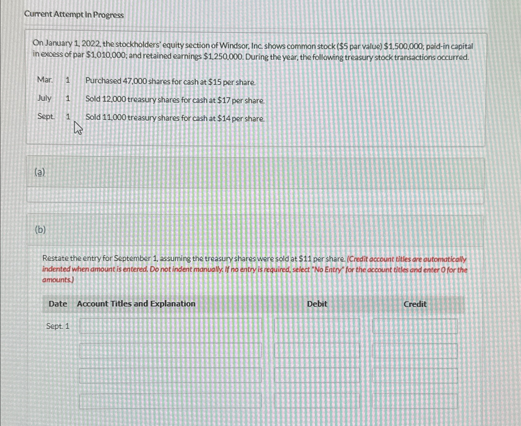 of Windsor, Inc shows common stock ( $5 par value) $1,500,000; paid-in