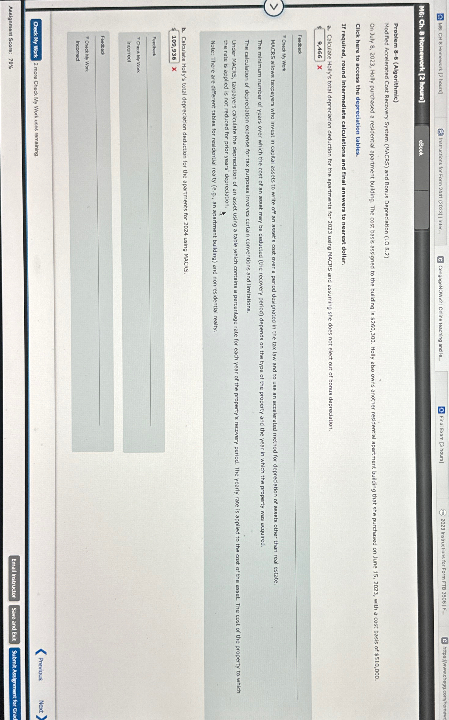 CengageNOWv 2| Online teaching and le... Final Exam [3 hours] 2023 Instructions