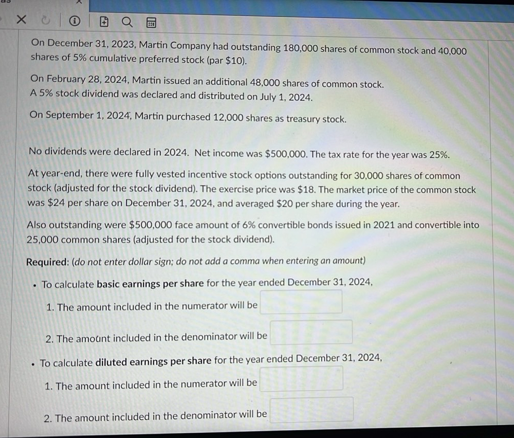 stock and 40,000 shares of 5% cumulative preferred stock (par $10). On