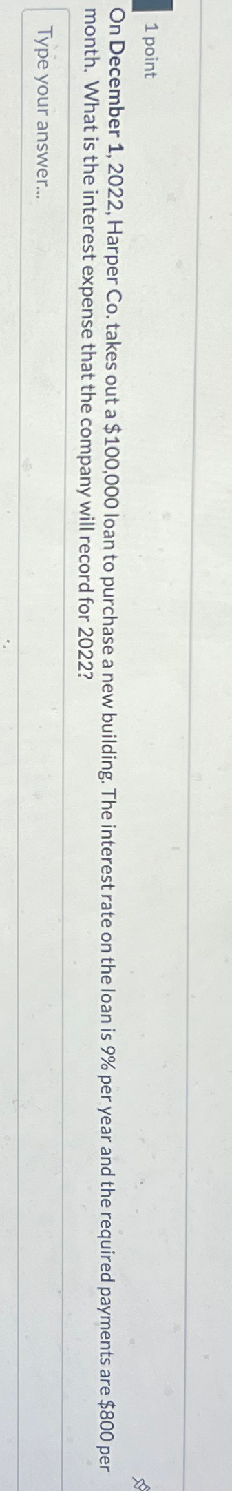 loan to purchase a new building. The interest rate on the loan