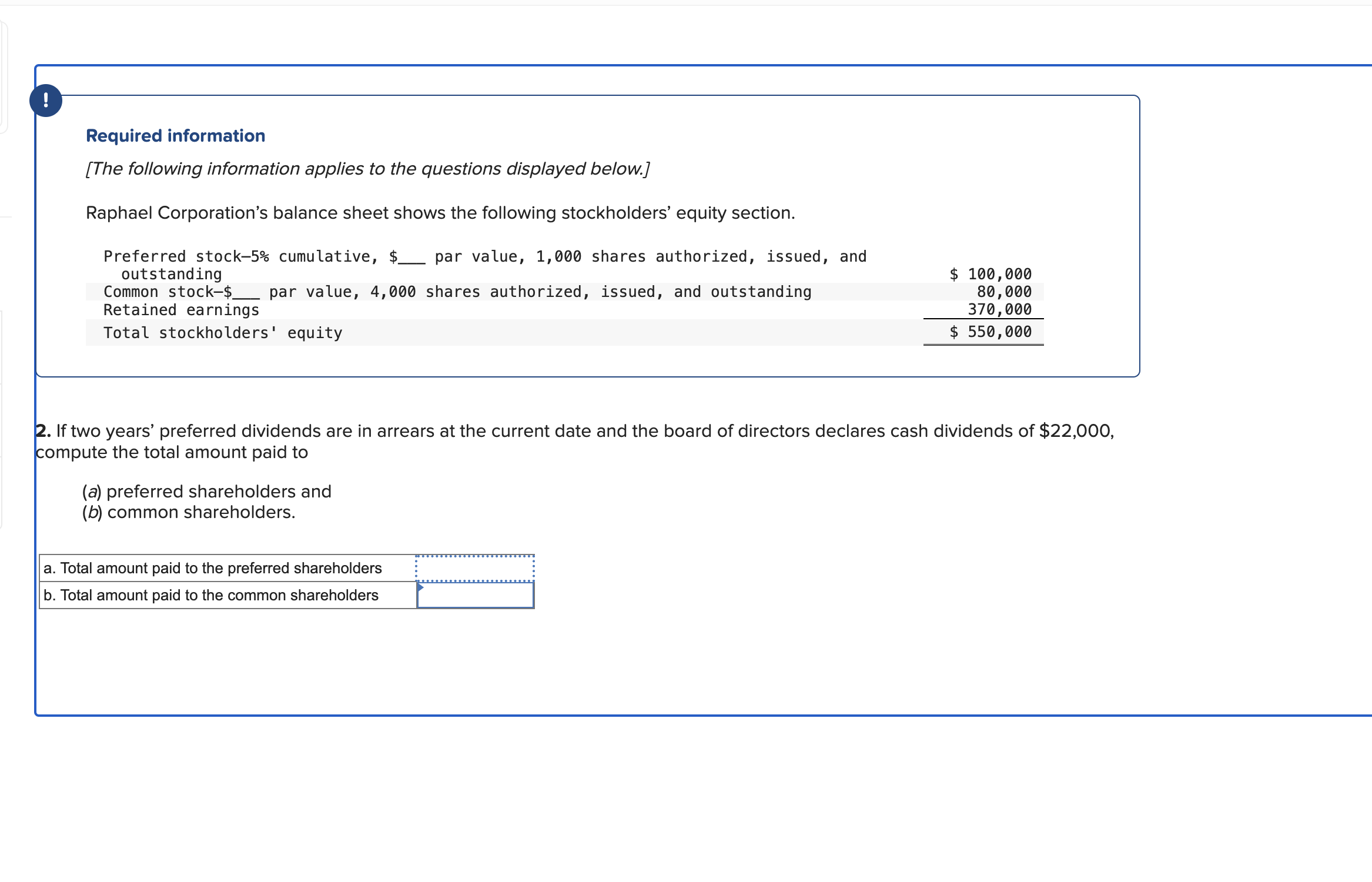 information applies to the questions displayed below.] Raphael Corporation's balance sheet shows