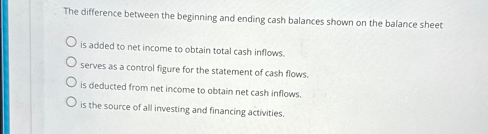 the balance sheet is added to net income to obtain total cash