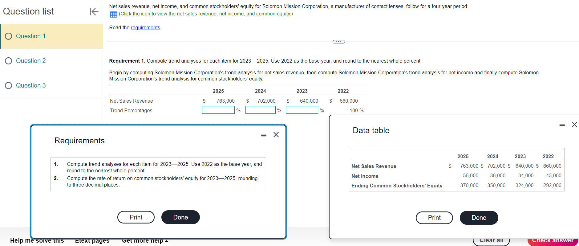 Question list Question 1 Question 2 Question 3 Question 3 Question