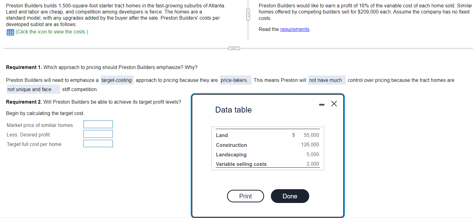 Preston Builders builds 1 ;500-square-foot starter tract homes in the fast-growing suburbs