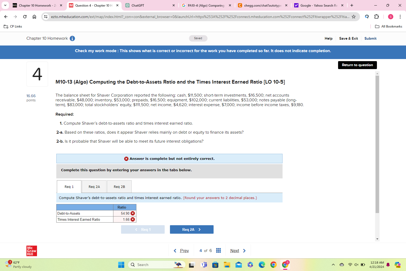 Comparing chegg.com/chat?autotype Google - Yahoo Search Re CP Links All Bookmarks Chapter