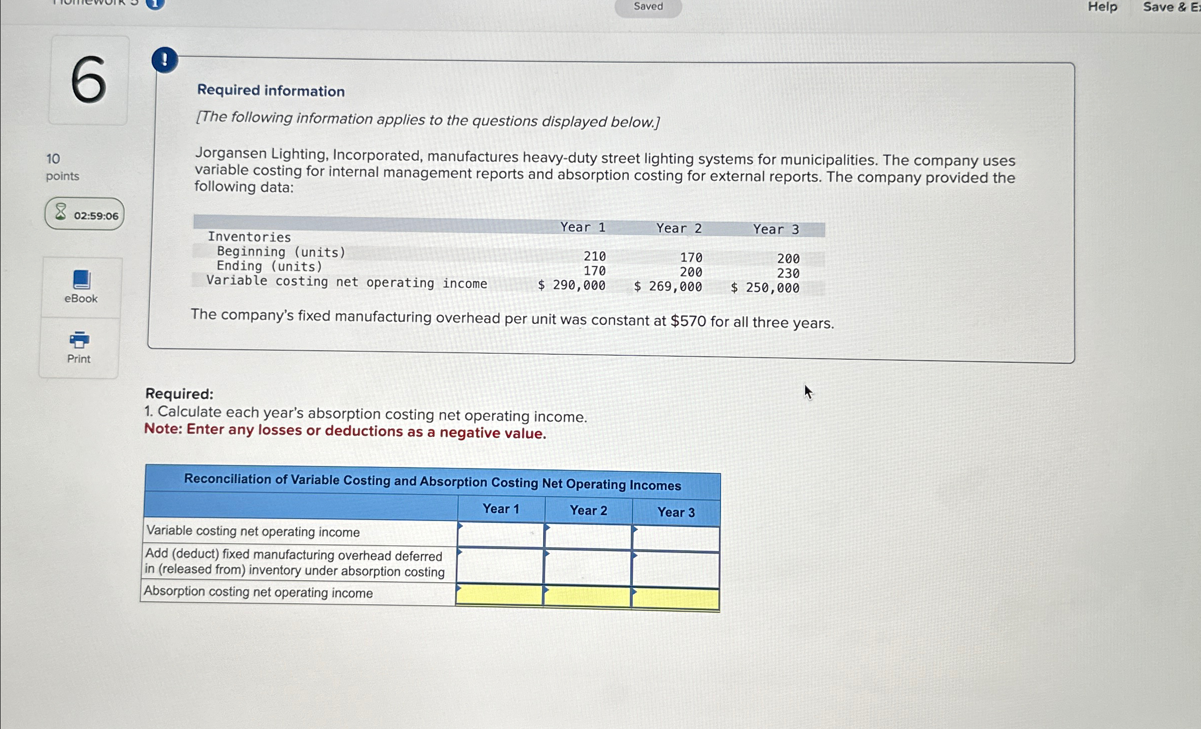  Saved Help Save & E 6 ! Required information [The following