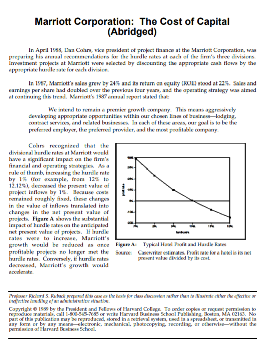 its three divisions. To properly use WACC as a measure for the