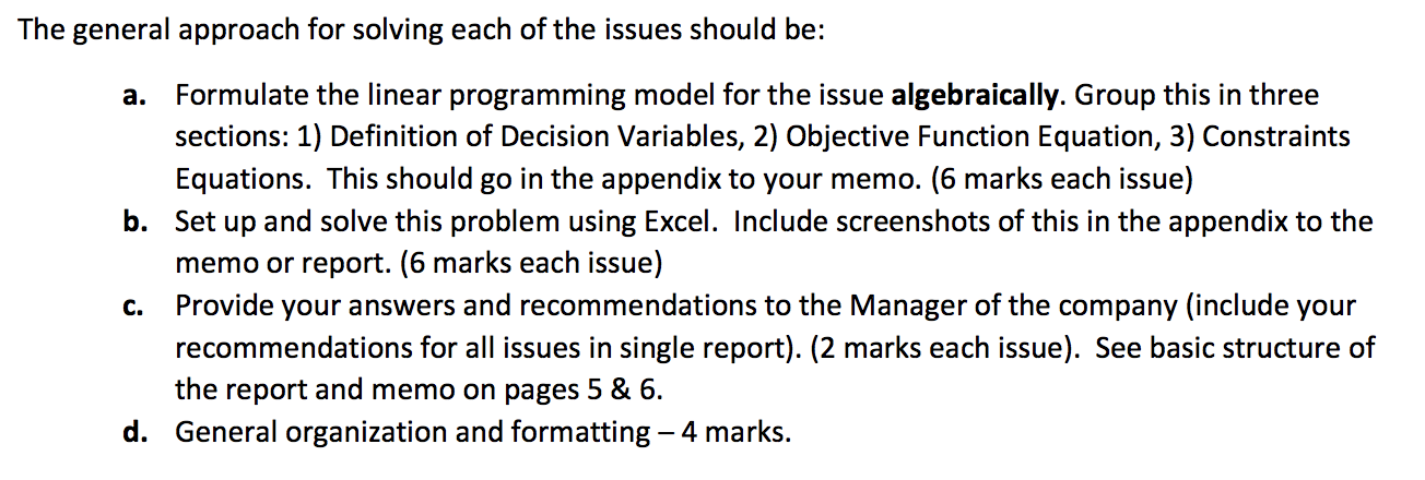 used solver. One Excel Spreadsheet with clearly labelled worksheets (one worksheet for