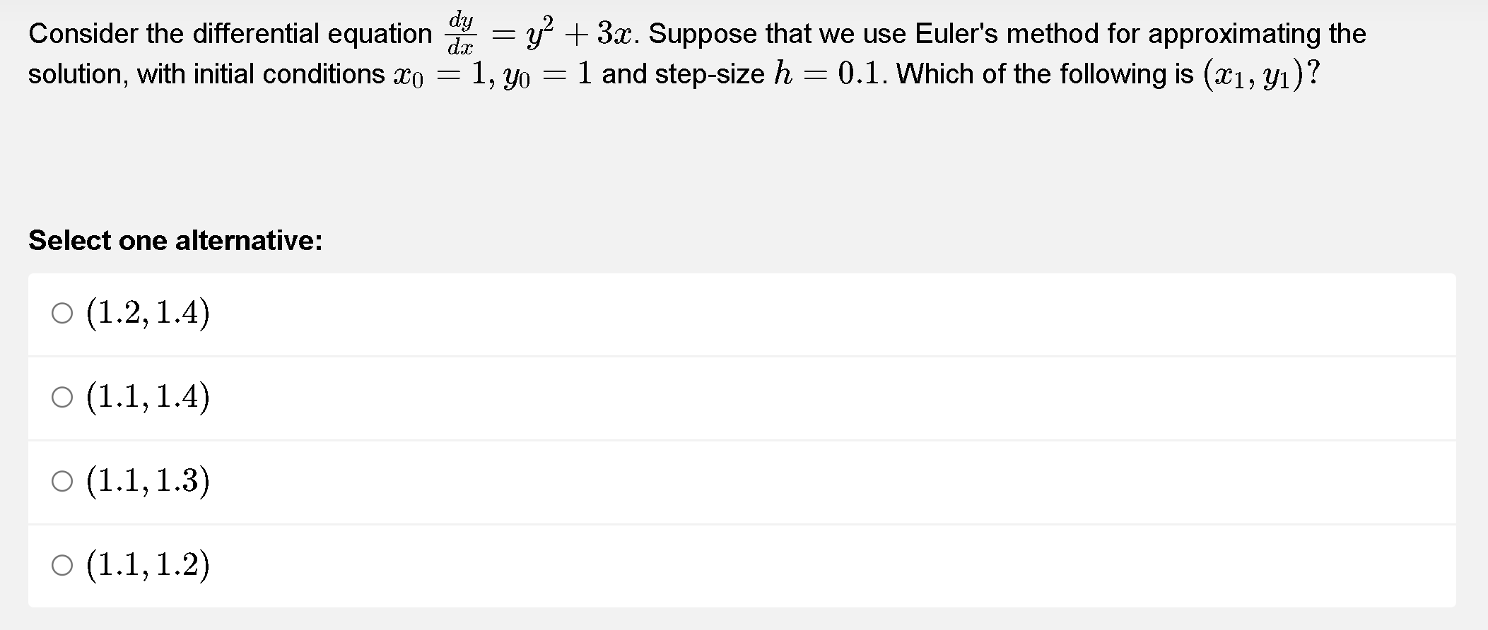 Consider the differential equation 3: : y2 l 3:19. Suppose that