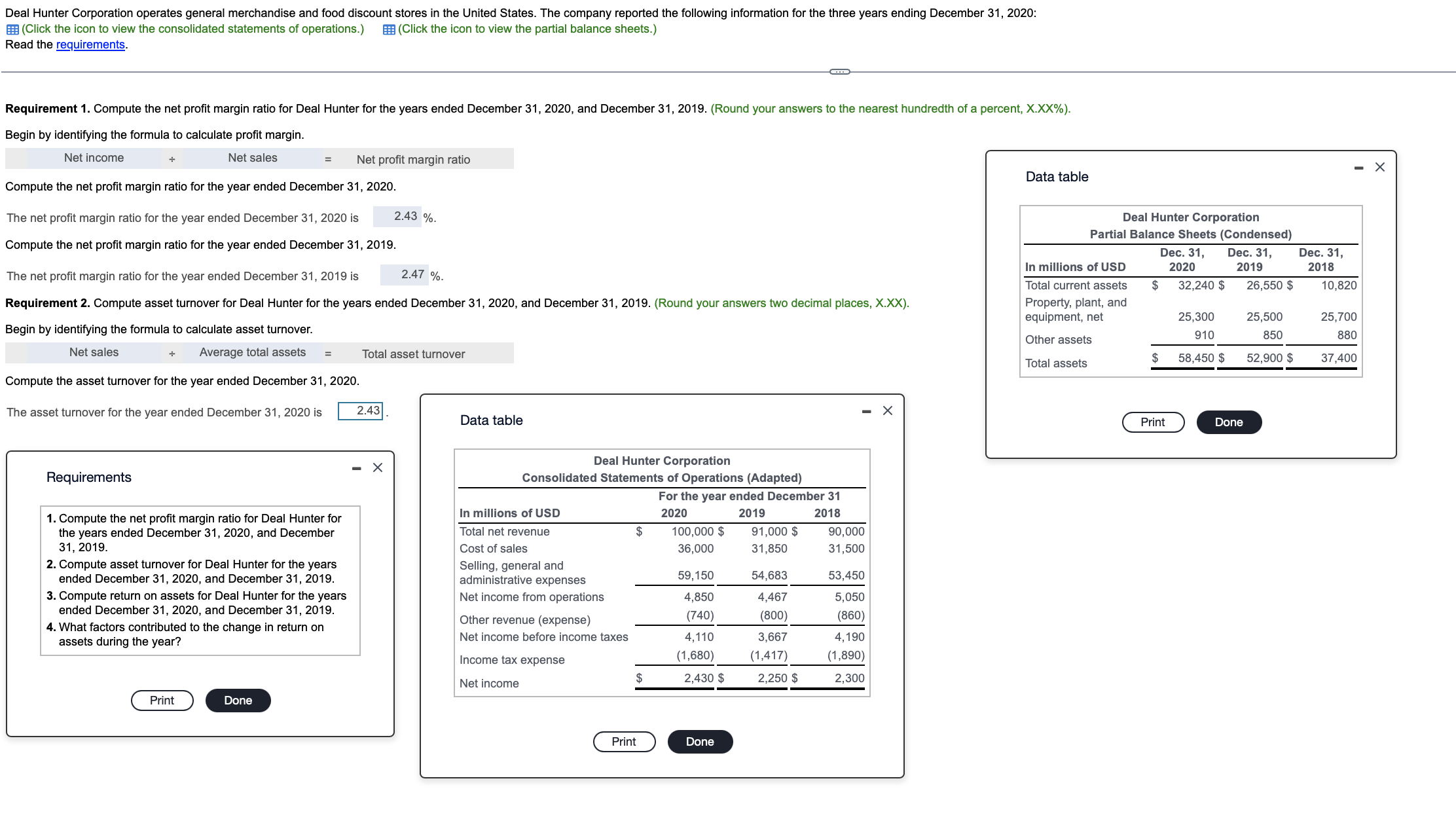  Please complete all the requirements left and show your working like