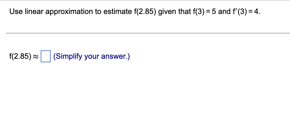 small error. In (0.96) What is the value found using the linear