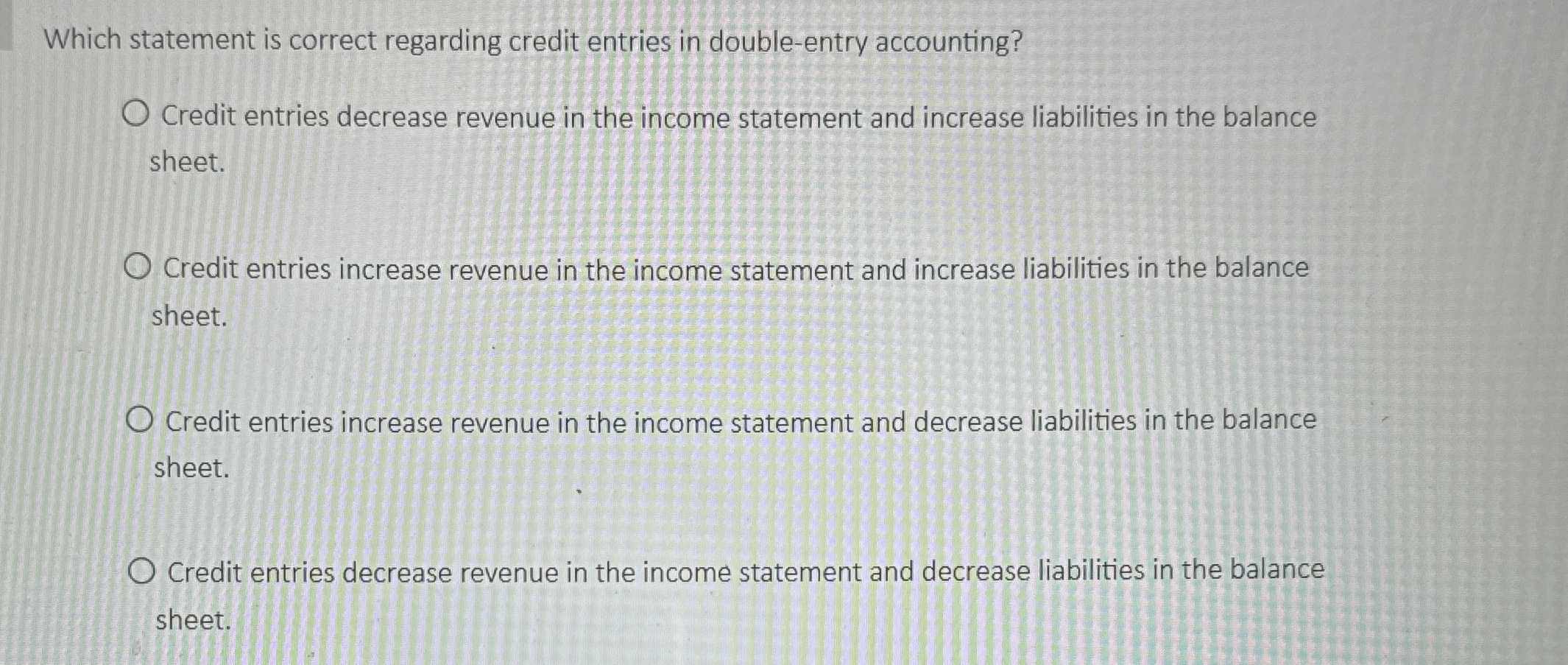 entries decrease revenue in the income statement and increase liabilities in the