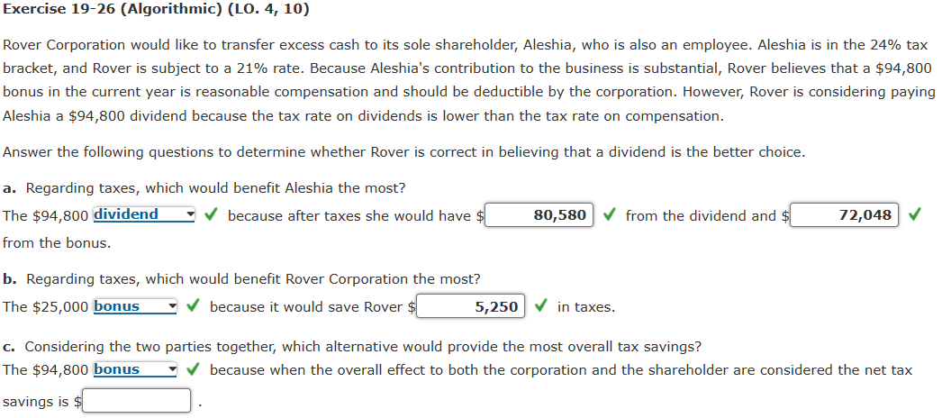 Exercise 19-26(Algorithmic)(L0.4,10) Rover Corporation would like to transfer excess cash to