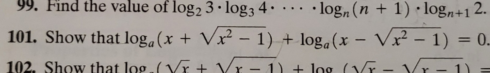  Problem 101.) Express y as a function of x. The constant