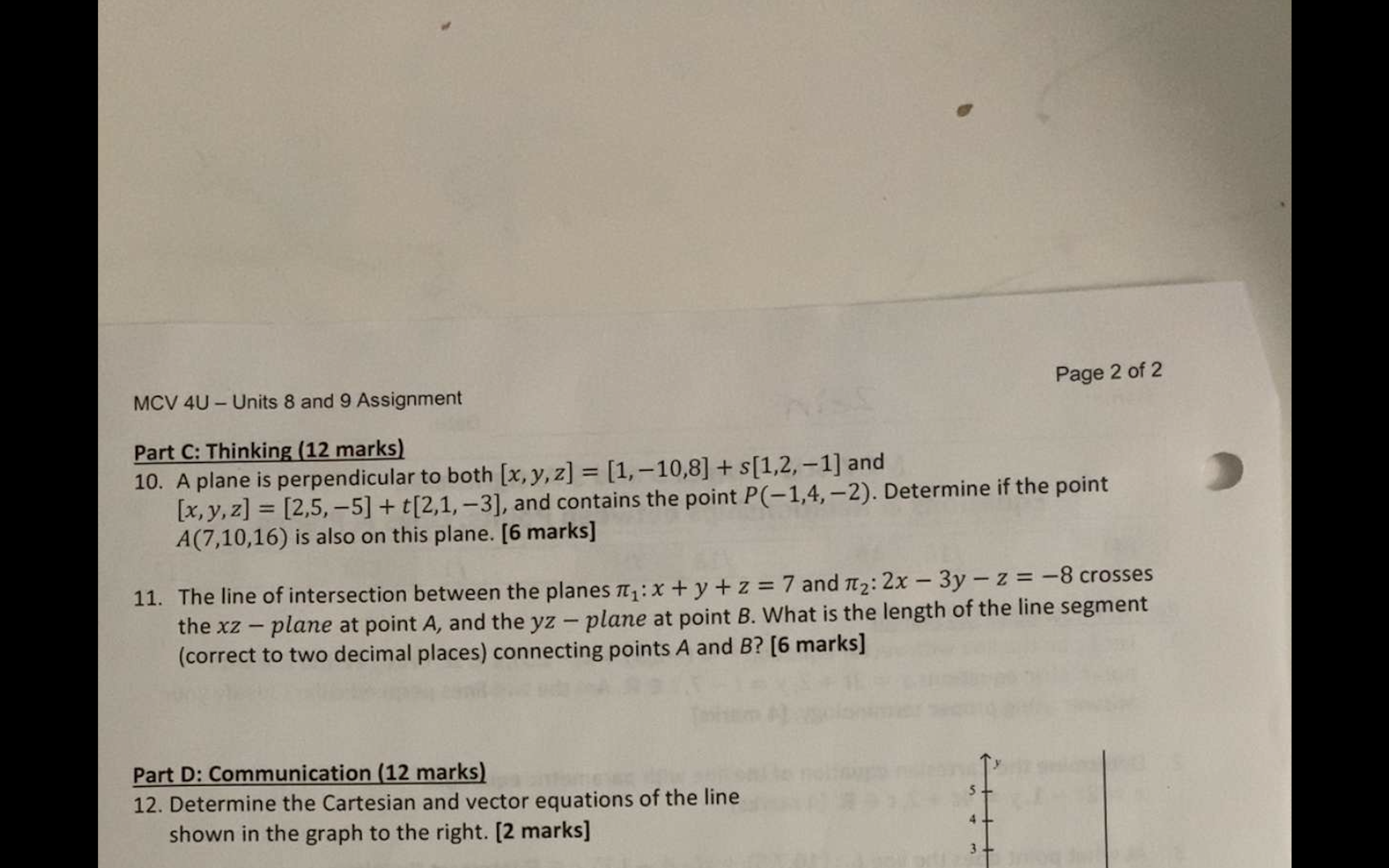 MCV 4U - Units 8 and 9 Assignment Page 2 of