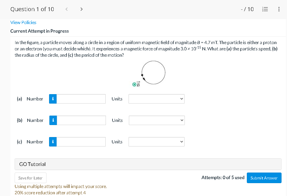  Question1of10 > J10 E View Policies Current Attempt in Progress In