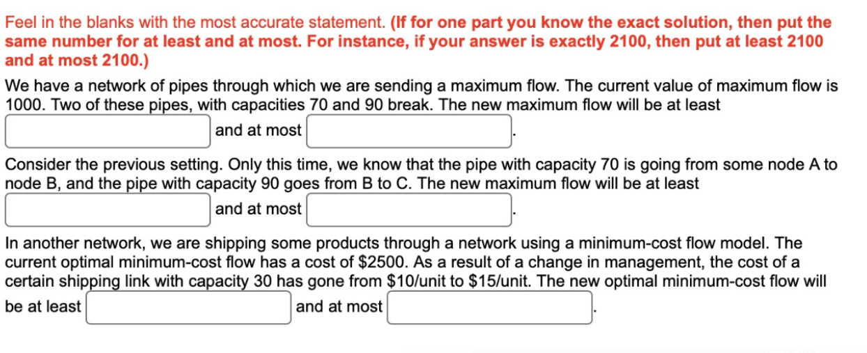 one part you know the exact solution, then put the same number