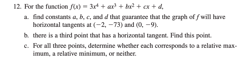 + ex + d, a. nd constants a, b, c, and d