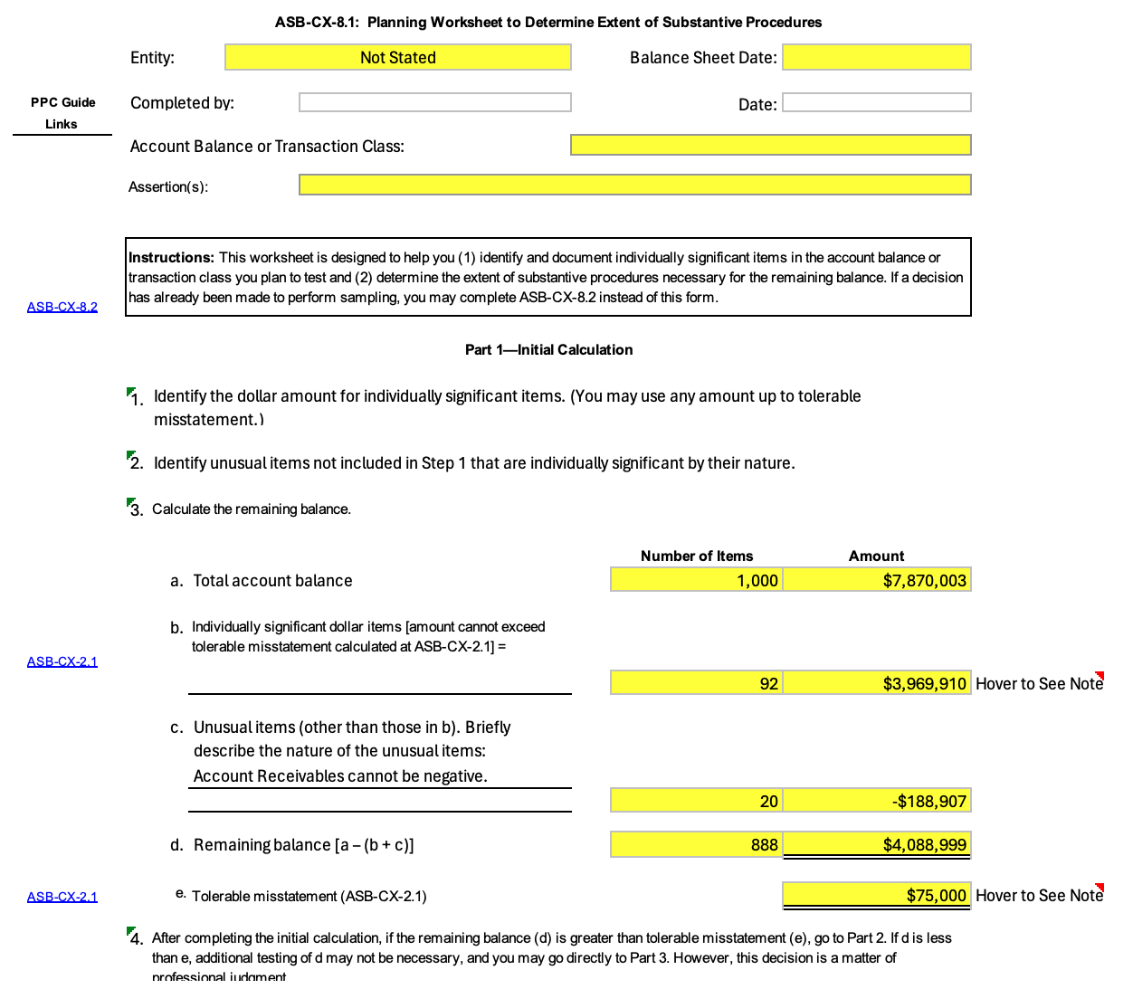 shows sample worksheet I have to fill out. The answers were taken