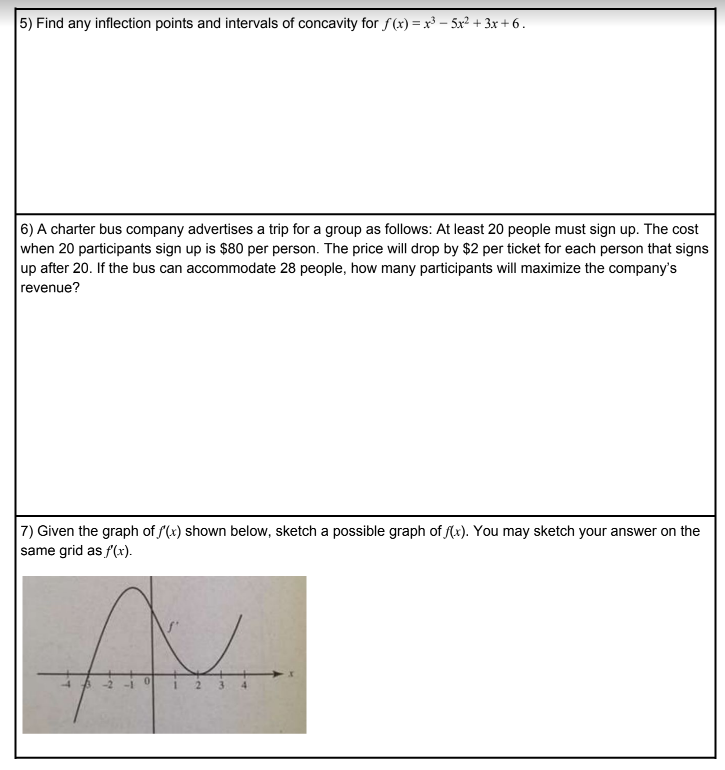 values for f (x) = (x - 1)3. 4) For what values