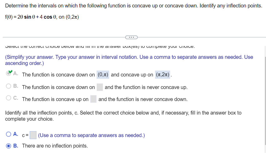 = - cos w ( - w2 + 2) - 2w sin