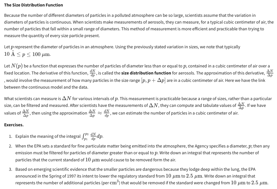 represents the total number of particles per cubic centimeter found in the