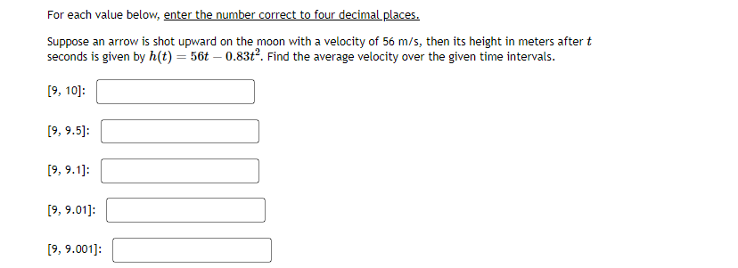 height in feet after t seconds is given by y = 41%