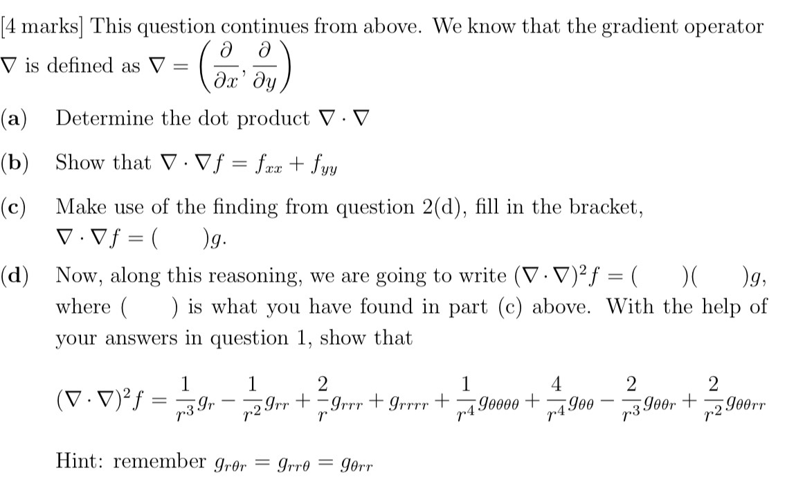 gradient operator a a V is defined as V =( ax' dy