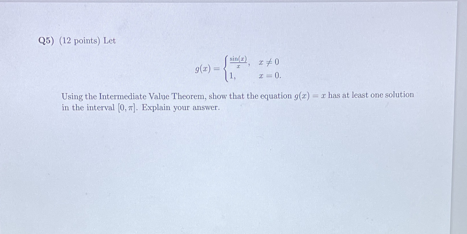 Q5) (12 points) Let sin() g(z) - 1, T = 0.
