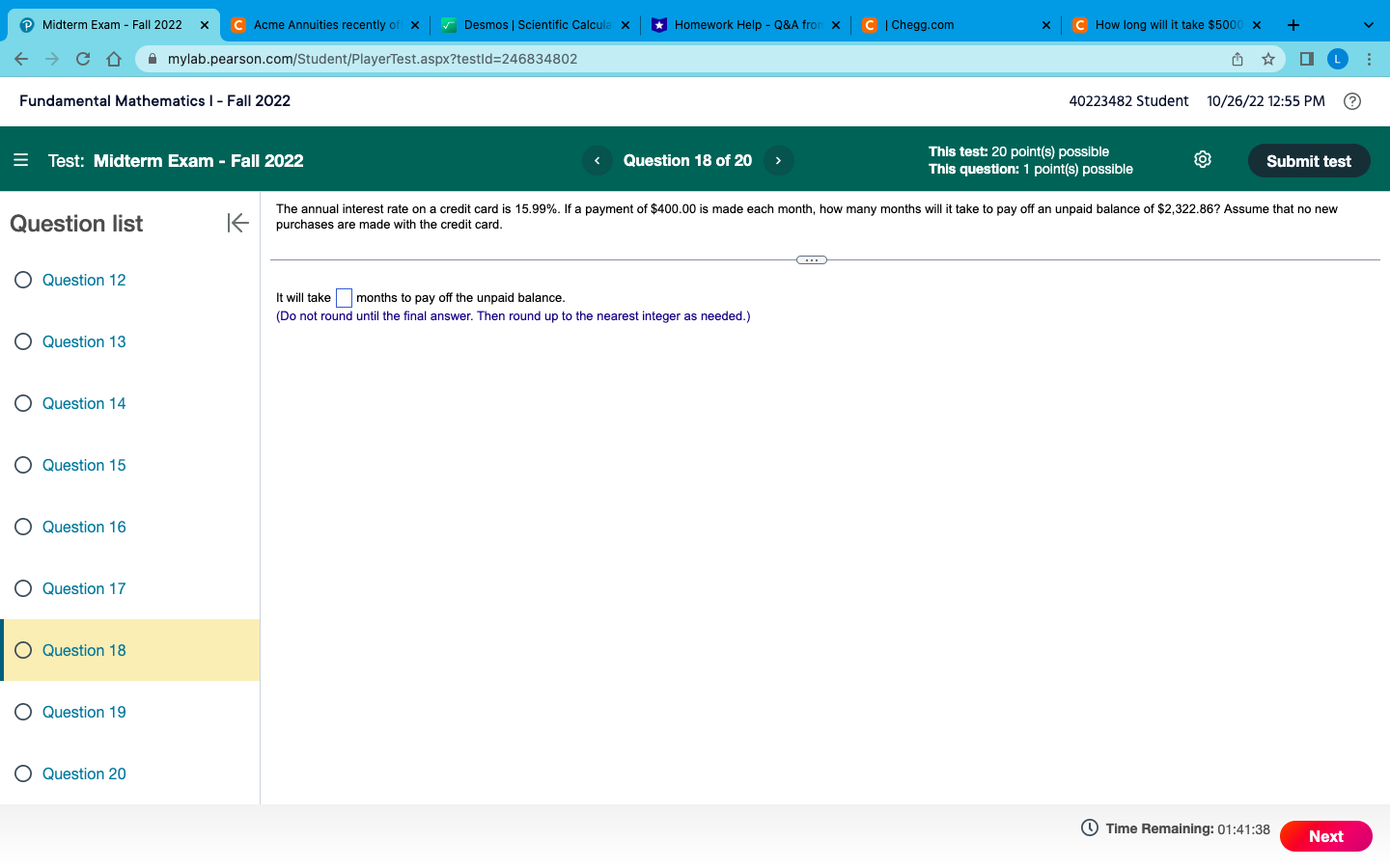 possible Submit test How long will it take $3,000 to grow to