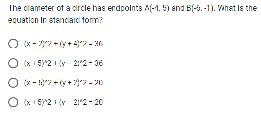 3 O Option 4If the distance between A and B is 5
