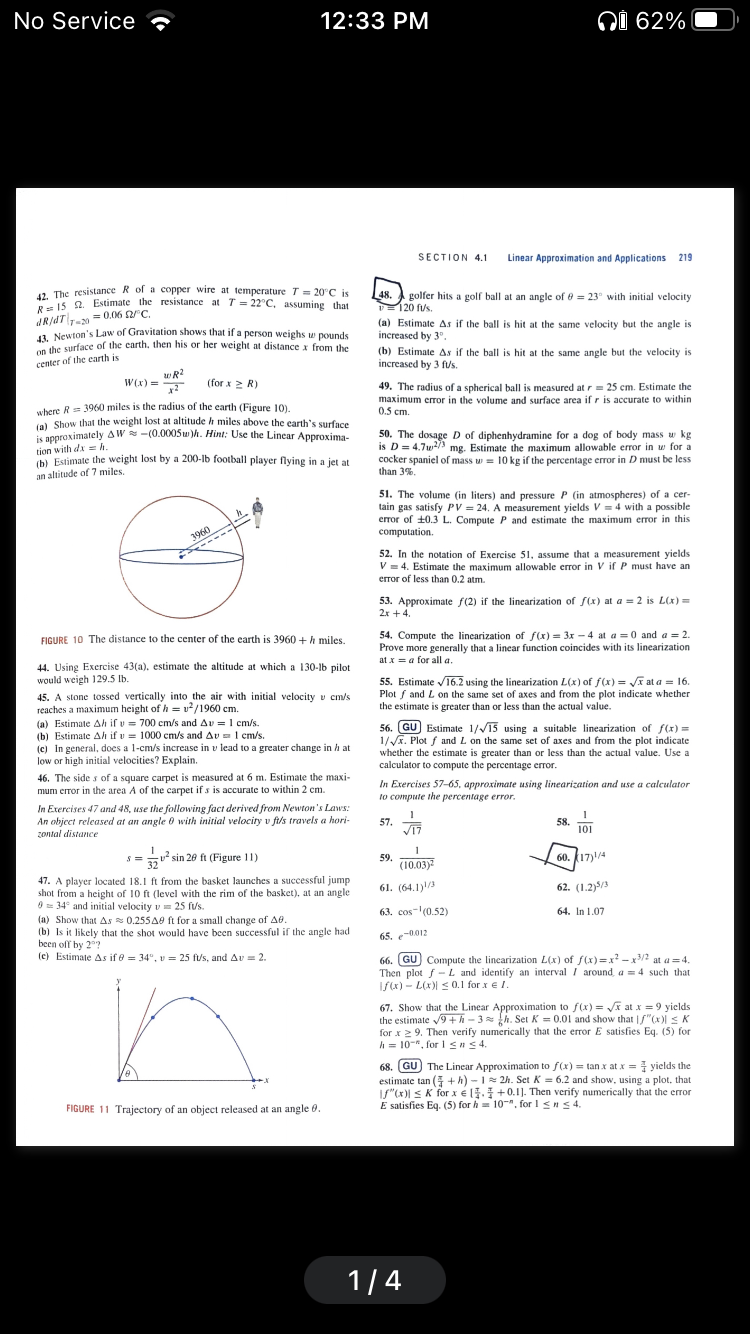 Can you please help me solve Section 4.1, Problems 48 and