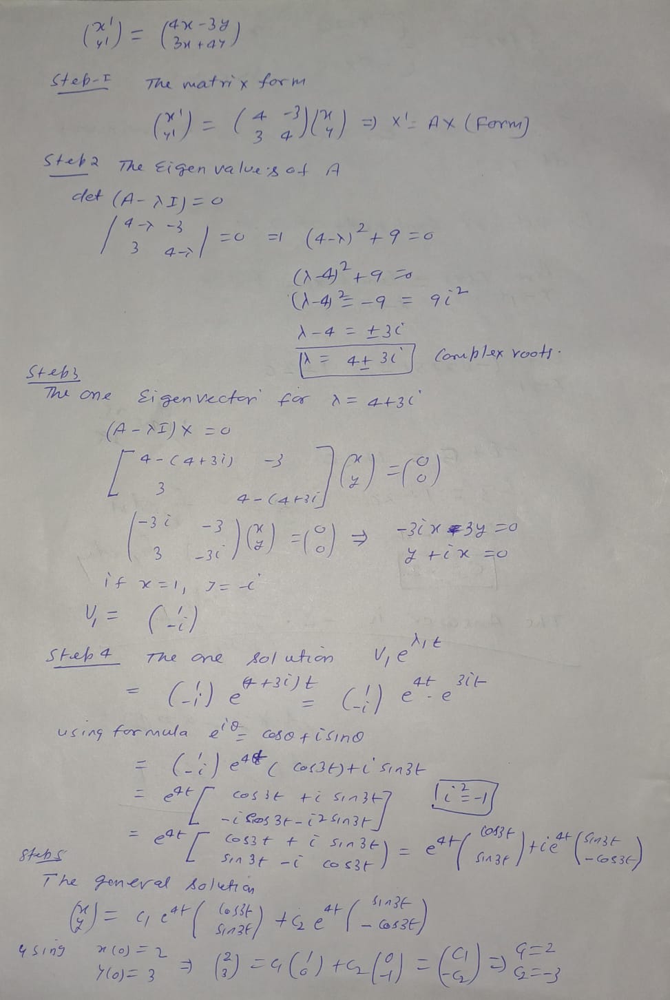 24 Step - I The matrix form ( X ) = (