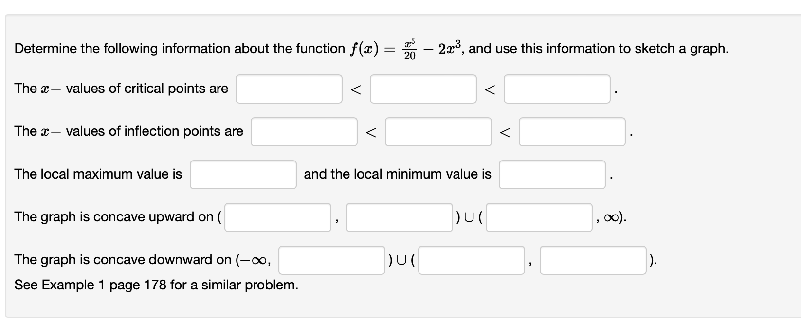  Determine the following information about the function f(m) = 373 2:03,
