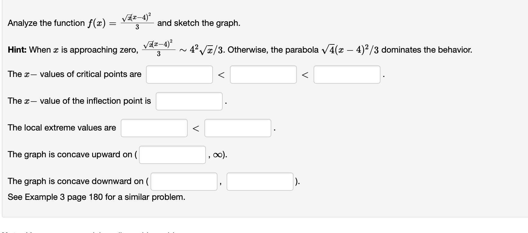 critical points are 3, the hyperbola 2/(9: 3) dominates the behavior. See