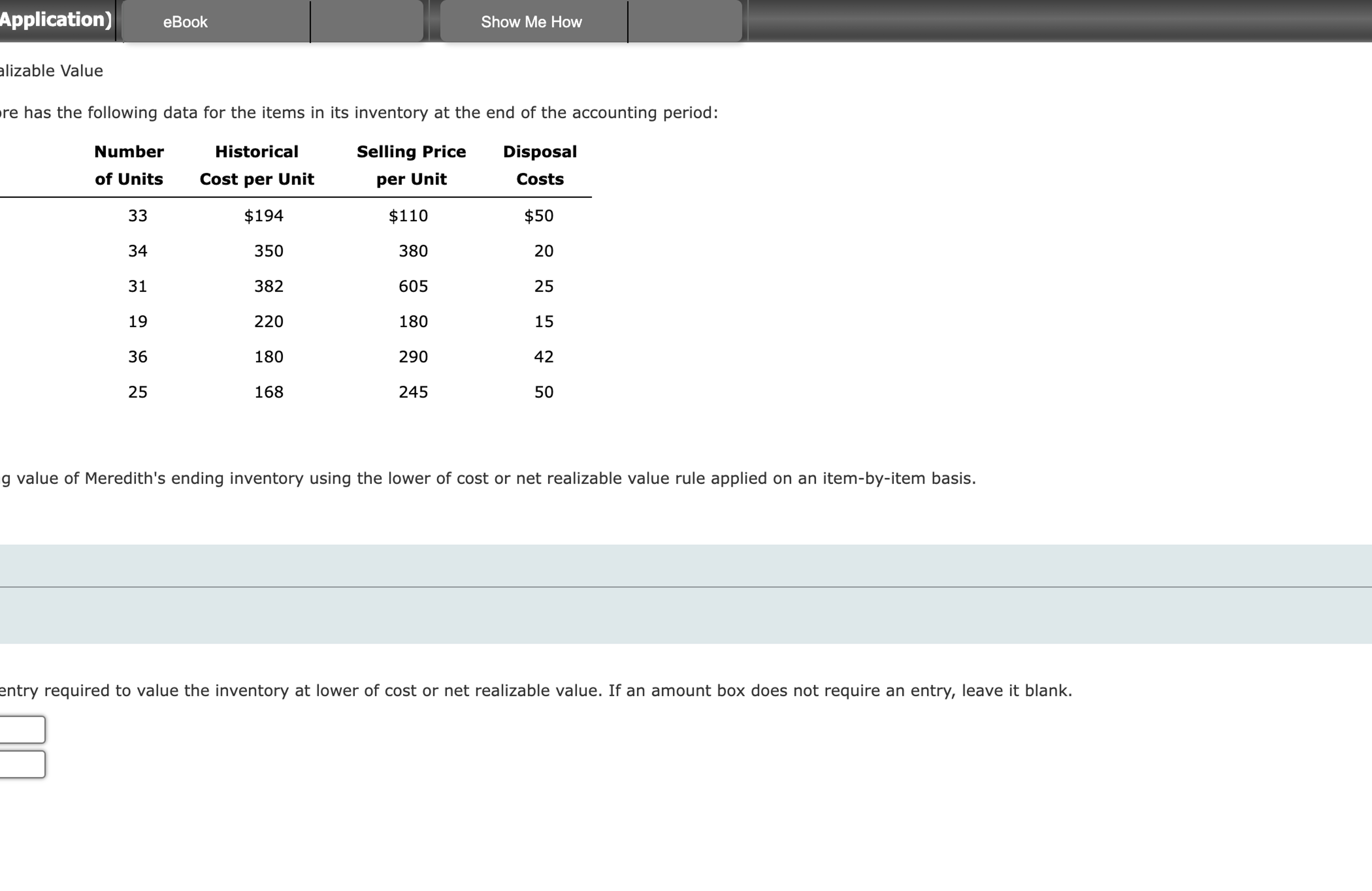 its inventory at the end of the accounting period: 1. Compute the