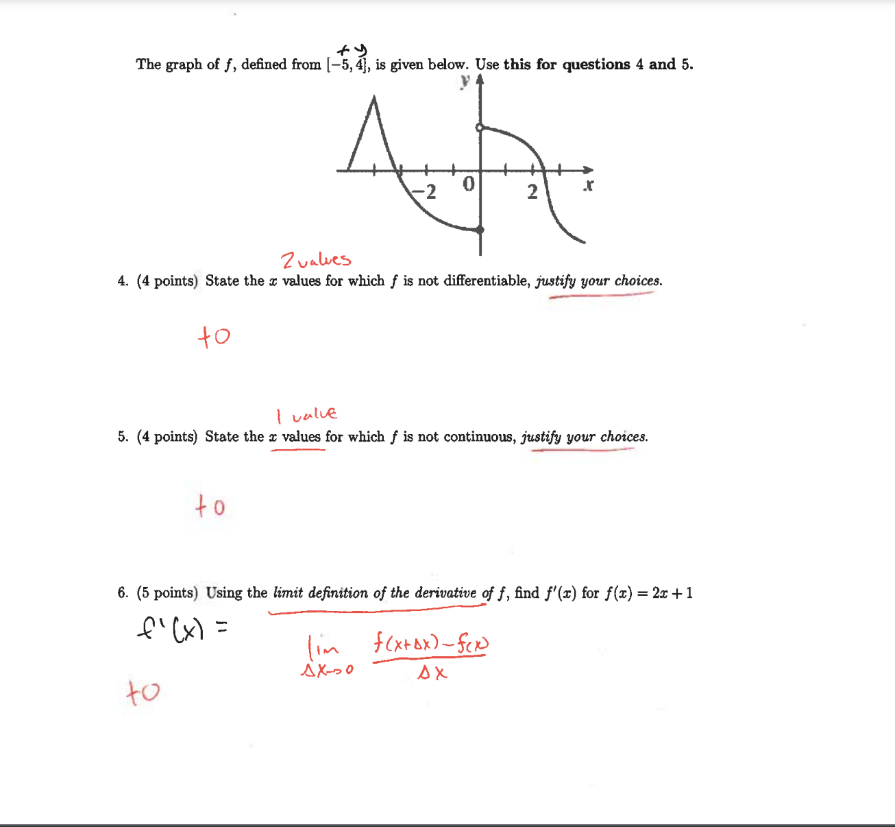 and 5. Z values 4. (4 points) State the r values for