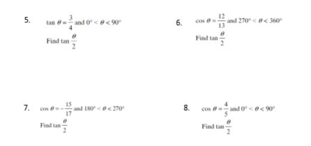 as radical form, simplify if necessary. 1. tan A = 2 @
