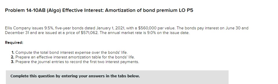 table for the bonds' life. Note: Round your intermediate and final answers