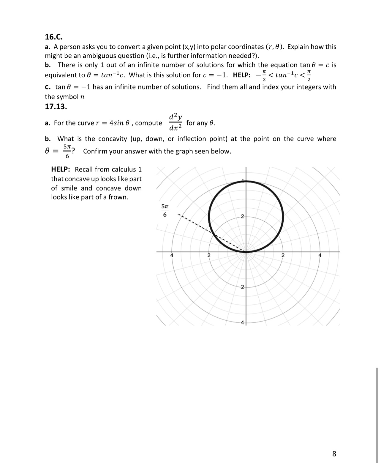 that is to say, the angle must rotate CCW and be in