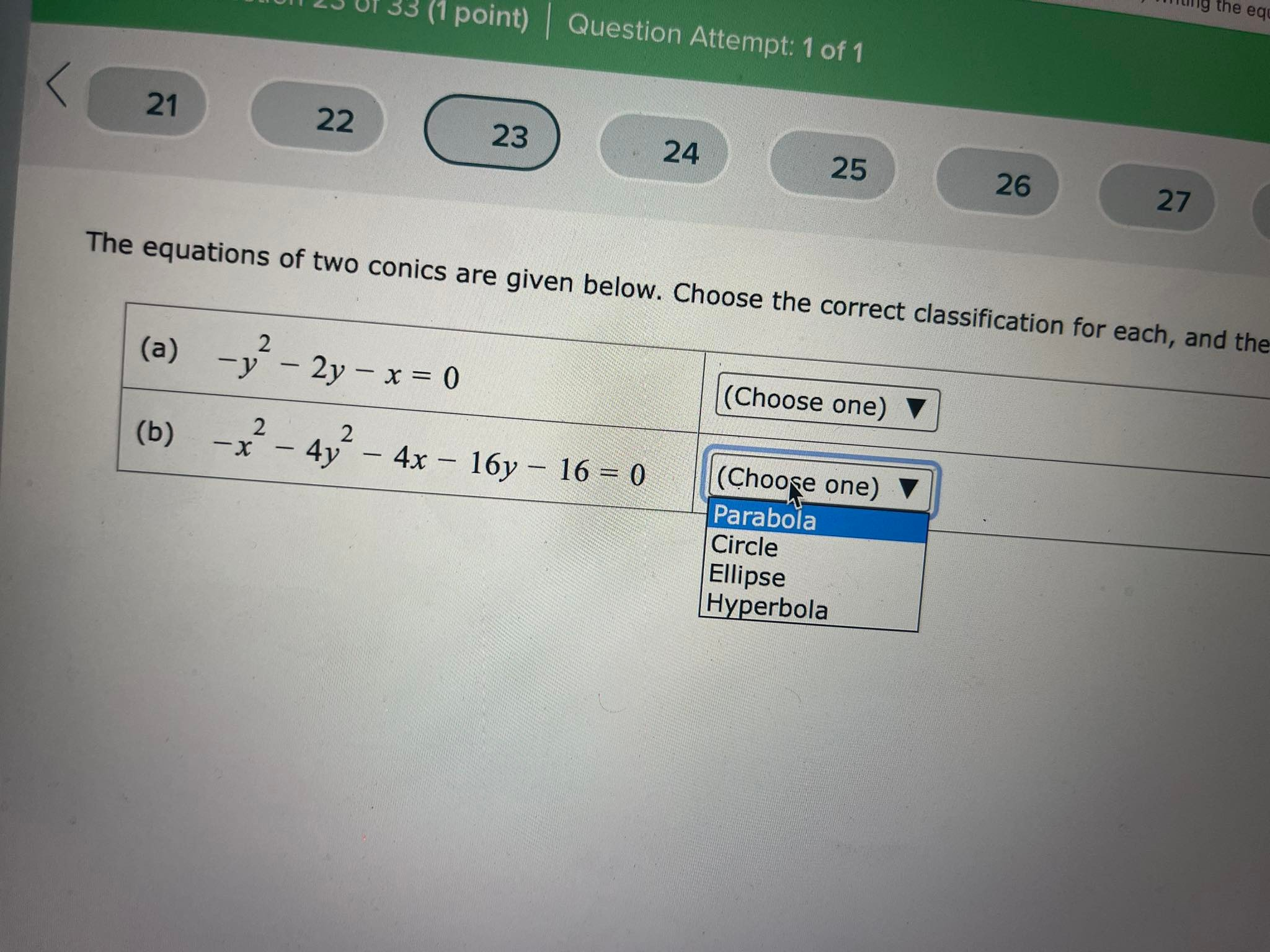 check answer before submitting. The equations of two comics are given below.