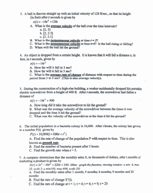  3. A ball is throwa straight up with in inidal velocity