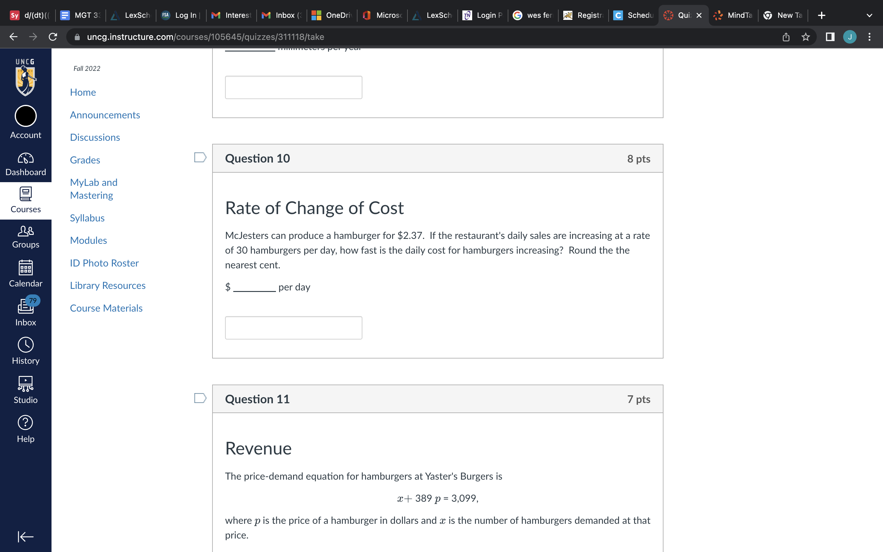 M Interest M Inbox ( OneDri Microsc LexSch Login P G wes