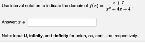 25. Domain: I E Range: y E Note: Input U, infinity, and