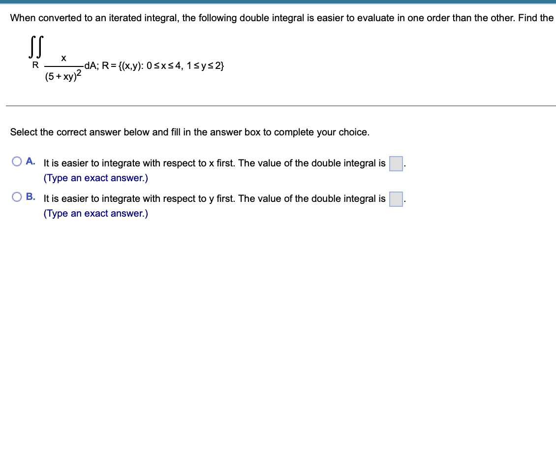 Find the R 2x sec 2(xy)dA; R = {(x,y): Osxs -, 0sys3}