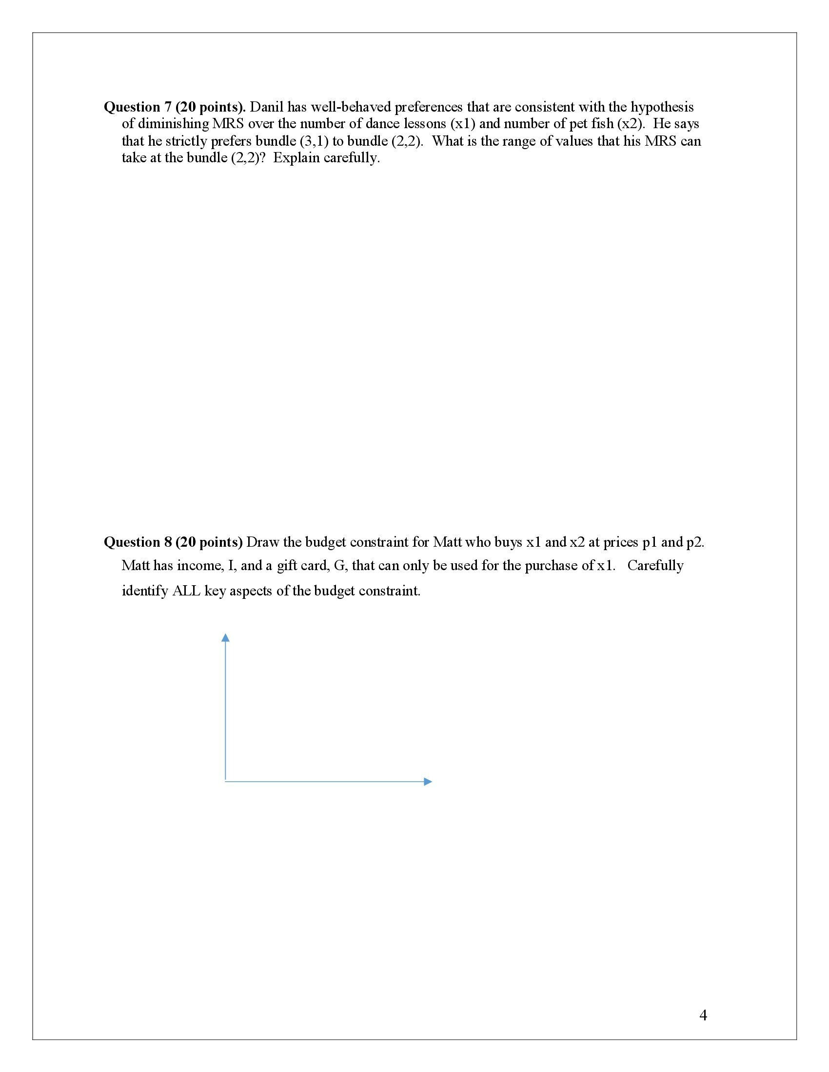the hypothesis of diminishing MRS over the number of dance lessons (x1)