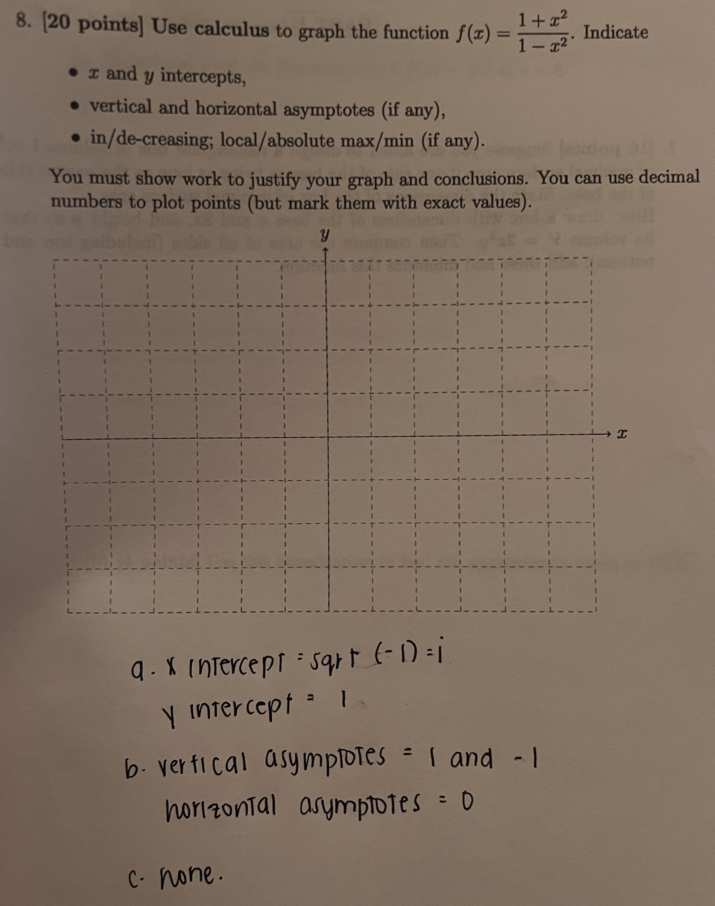 +x +5 =0 has exactly one solution. Hint: first show that there