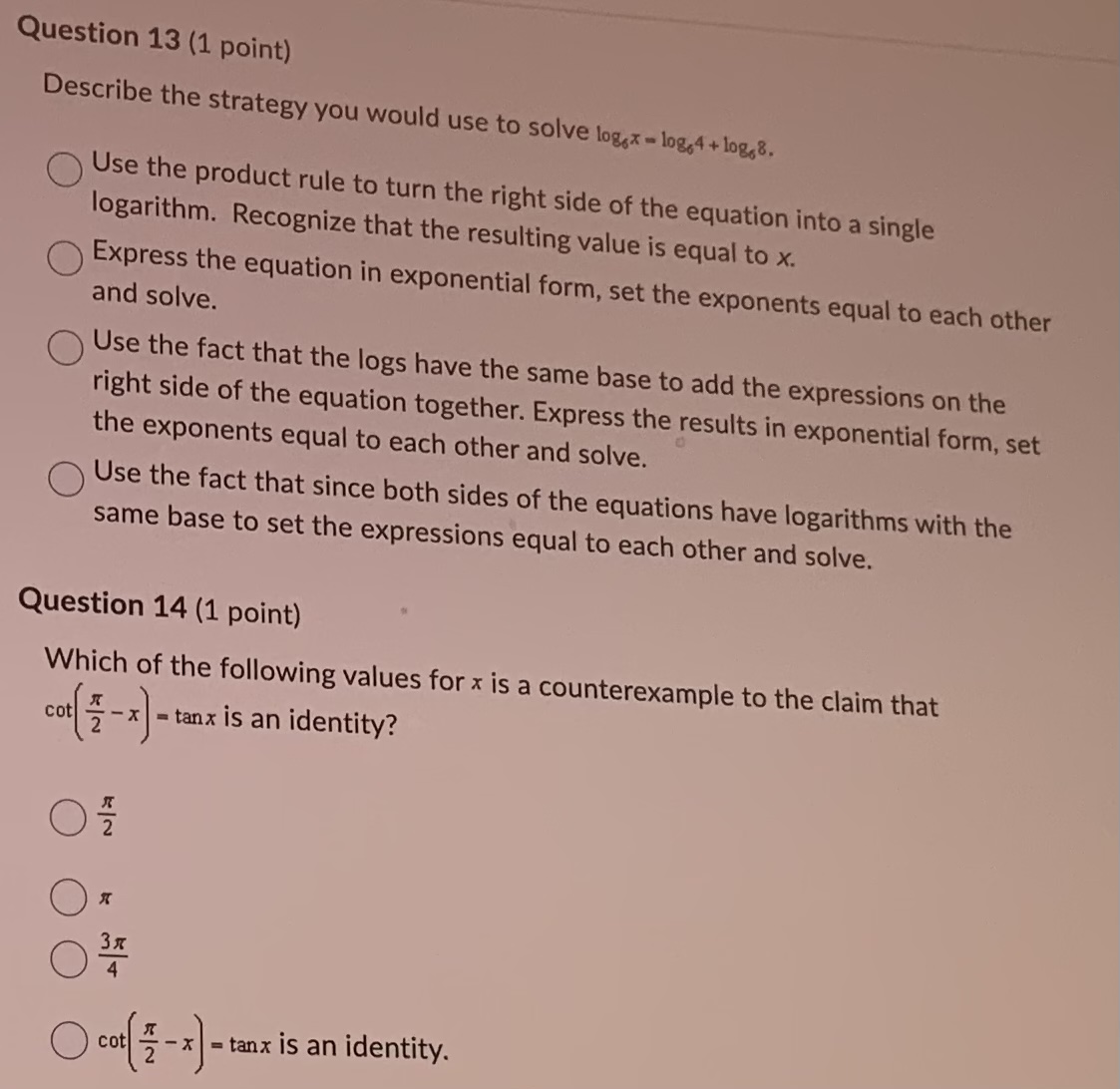 solve logex - log,4 + log, 8. ()Use the product rule to