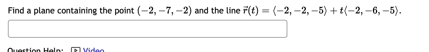 line T(t) = (-2, -2, -5) + t(-2, -6, -5)